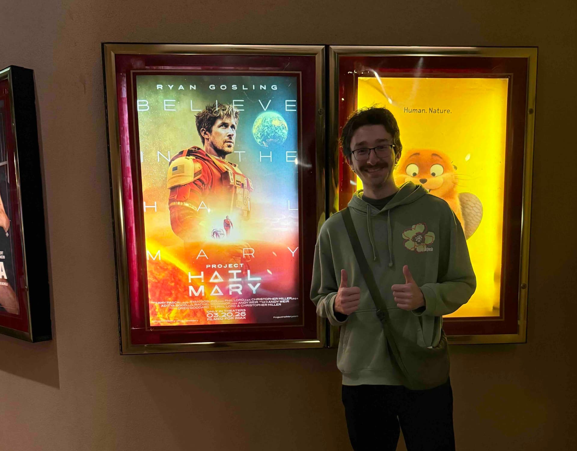 me at the movie theater